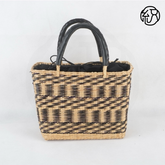 StrawWeave Eco-Friendly Handmade Straw Tote Bag, Women's Yellow Grass Woven Frame Handbag, Summer Top-Handle Beach Vacation Purse